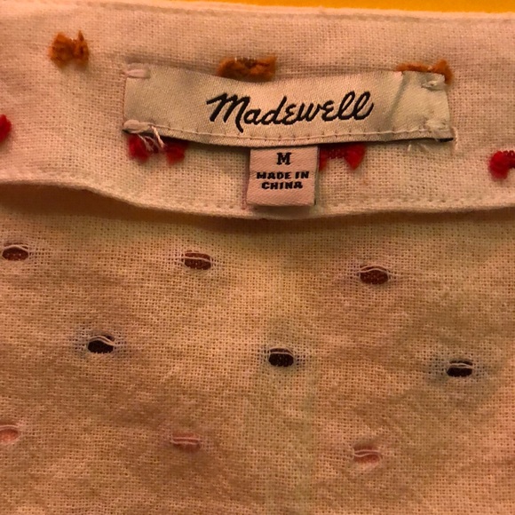 Madewell short sleeve  V-neck wrap tie top - Picture 4 of 10